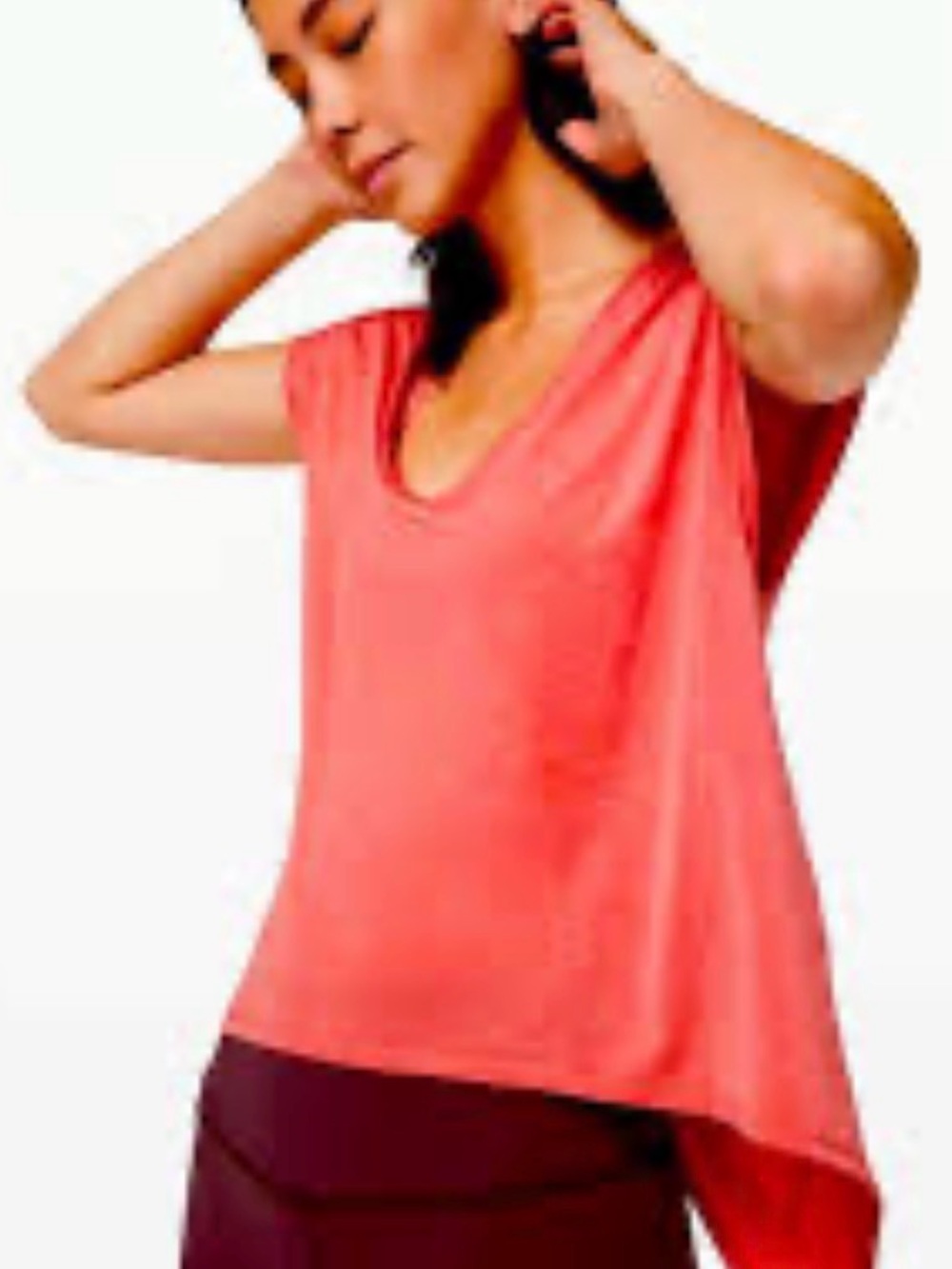 lululemon athletica Playful Practice Coral V-Scoop Short Sleeve Tee
